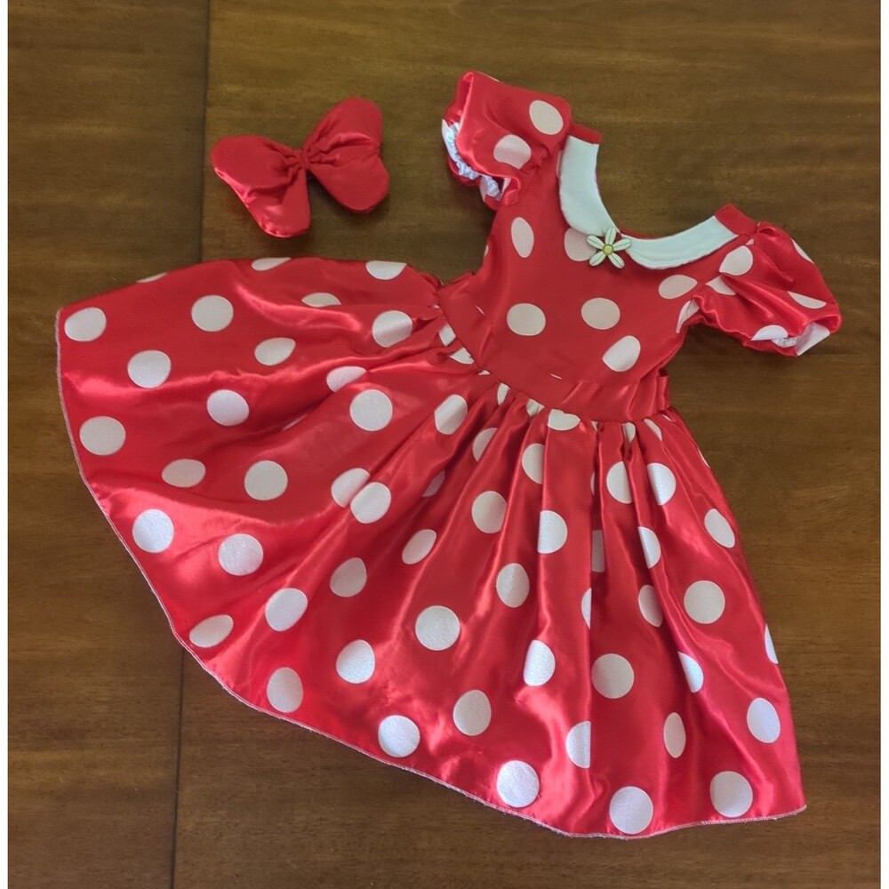 Disney Parks Girls Minnie Mouse Dress size  5/6 GUC